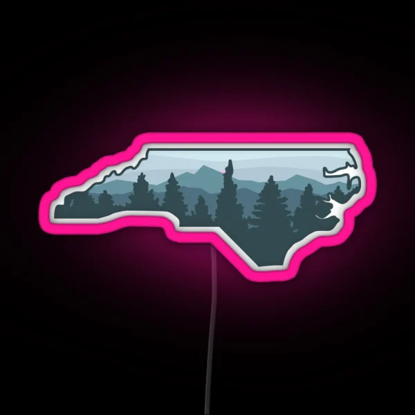 North Carolina Blue Ridge Mountains Forrest RGB Neon Sign
