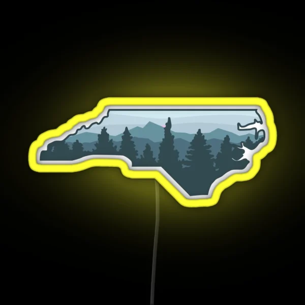 North Carolina Blue Ridge Mountains Forrest RGB Neon Sign