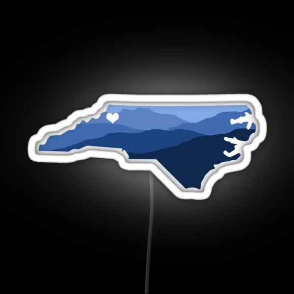 North Carolina Heart Boone RGB Neon Sign