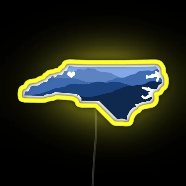 North Carolina Heart Boone RGB Neon Sign