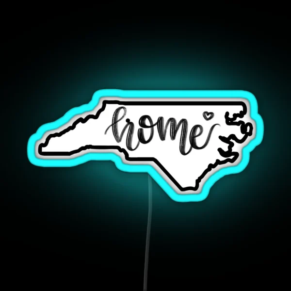 North Carolina Home RGB Neon Sign