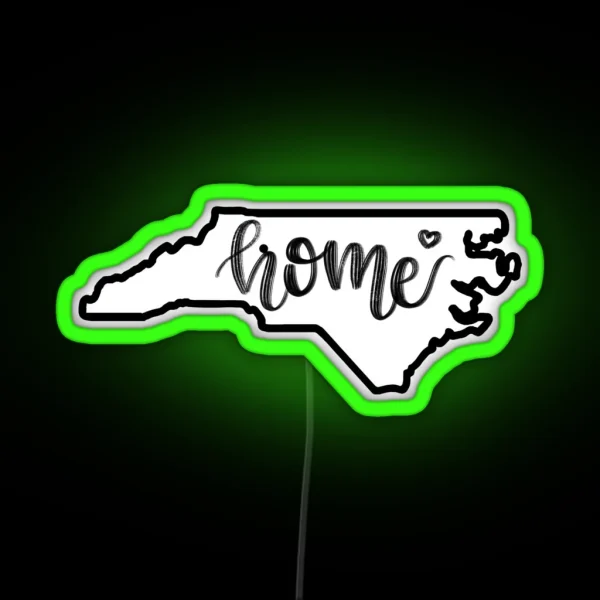 North Carolina Home RGB Neon Sign