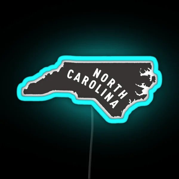 North Carolina My Home State RGB Neon Sign