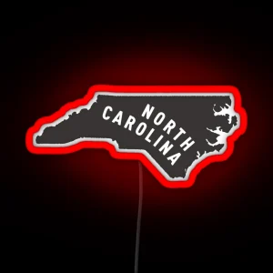 North Carolina My Home State RGB Neon Sign