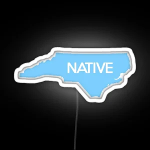 North Carolina Native NC Blue RGB Neon Sign