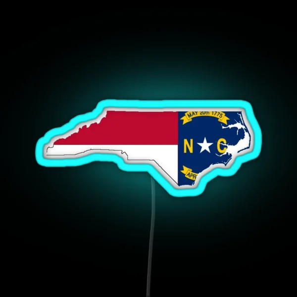 North Carolina RGB Neon Sign
