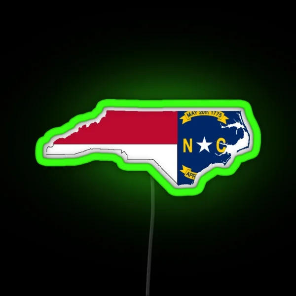 North Carolina RGB Neon Sign