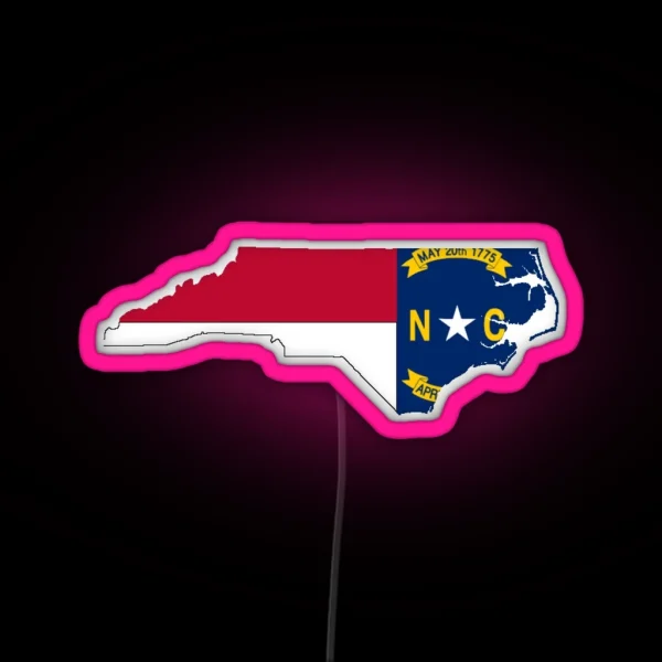 North Carolina RGB Neon Sign
