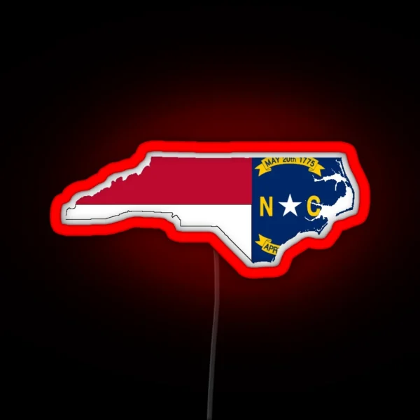 North Carolina RGB Neon Sign