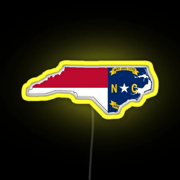 North Carolina RGB Neon Sign