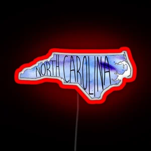 North Carolina RGB Neon Sign