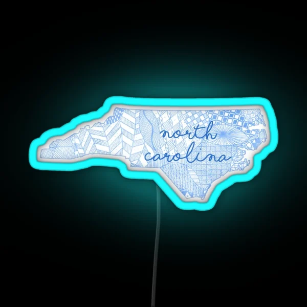 North Carolina RGB Neon Sign
