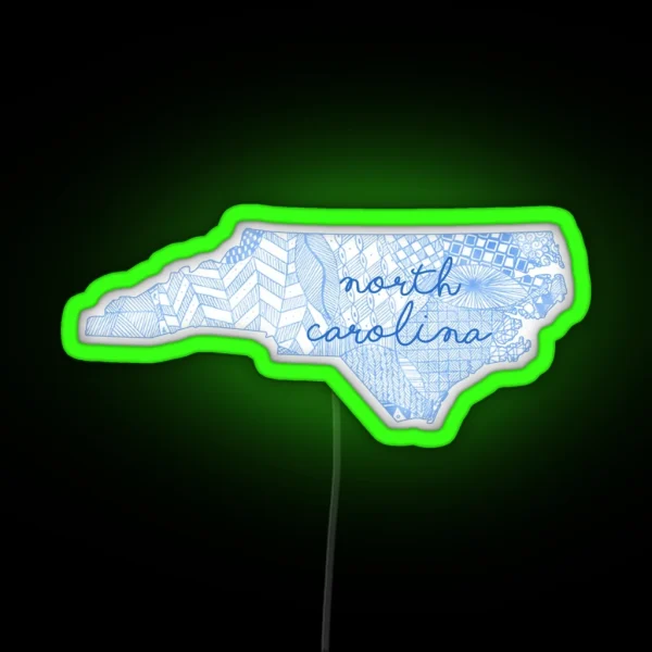North Carolina RGB Neon Sign