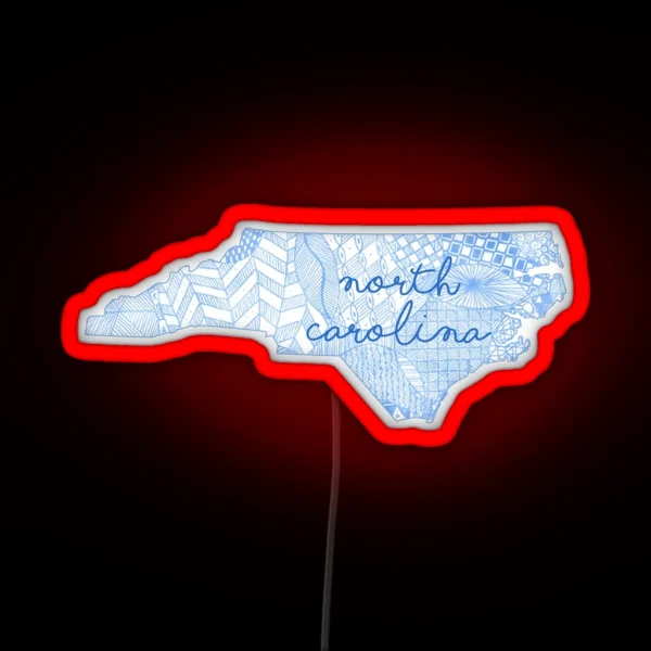 North Carolina RGB Neon Sign