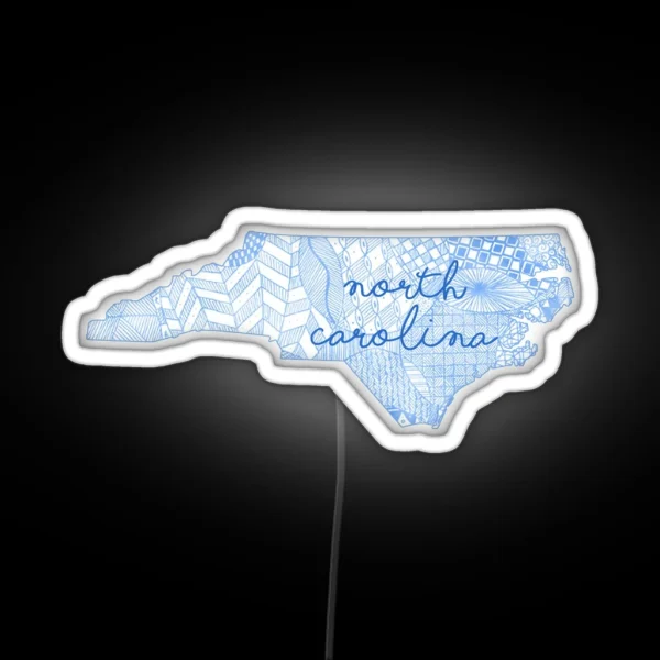 North Carolina RGB Neon Sign