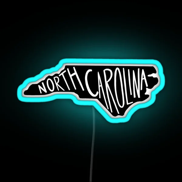 North Carolina RGB Neon Sign