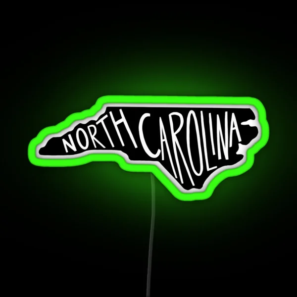 North Carolina RGB Neon Sign