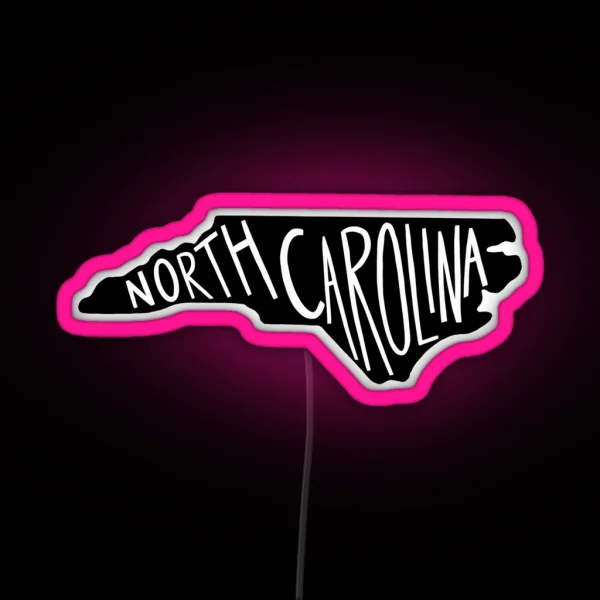 North Carolina RGB Neon Sign