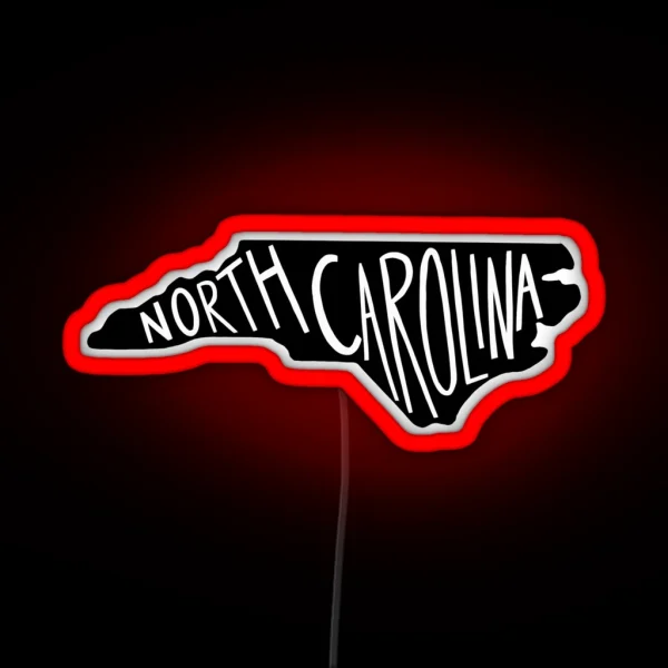 North Carolina RGB Neon Sign