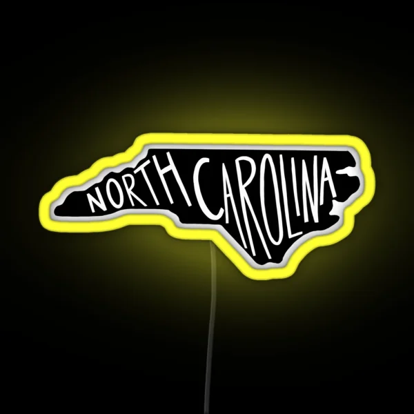 North Carolina RGB Neon Sign
