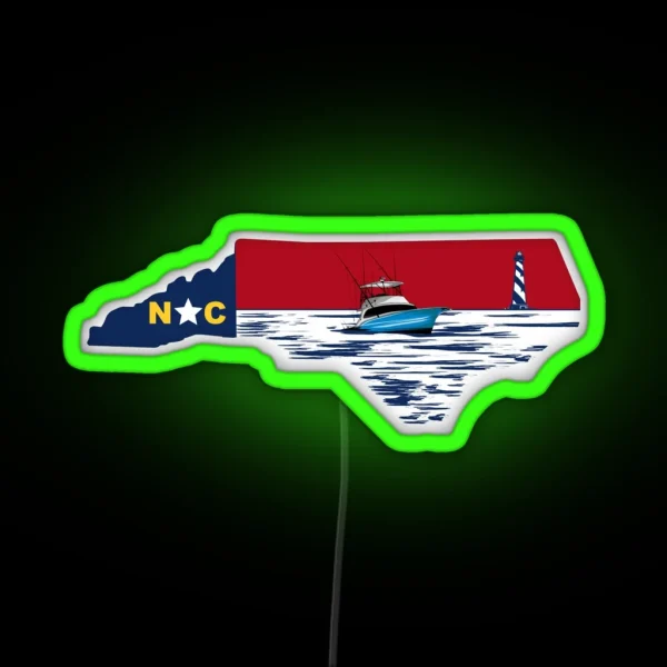 North Carolina Saltwater RGB Neon Sign