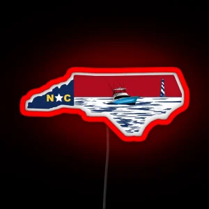 North Carolina Saltwater RGB Neon Sign