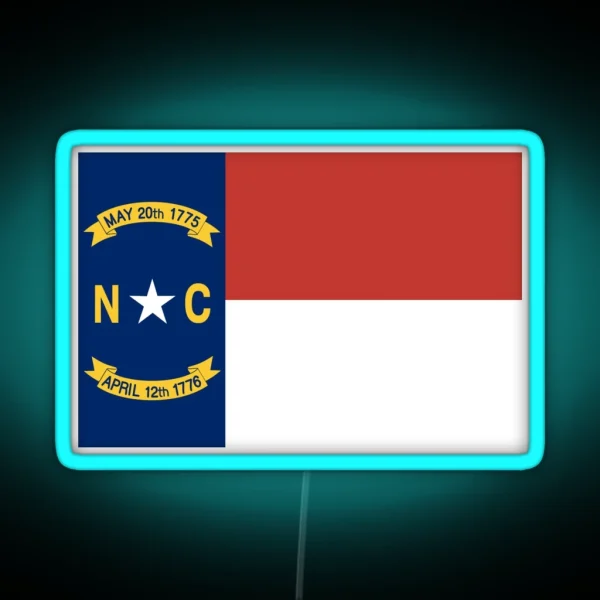 North Carolina State Flag Led RGB Neon Sign