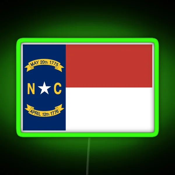 North Carolina State Flag Led RGB Neon Sign
