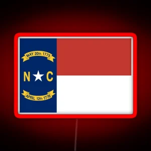 North Carolina State Flag Led RGB Neon Sign