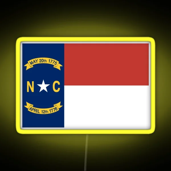 North Carolina State Flag Led RGB Neon Sign