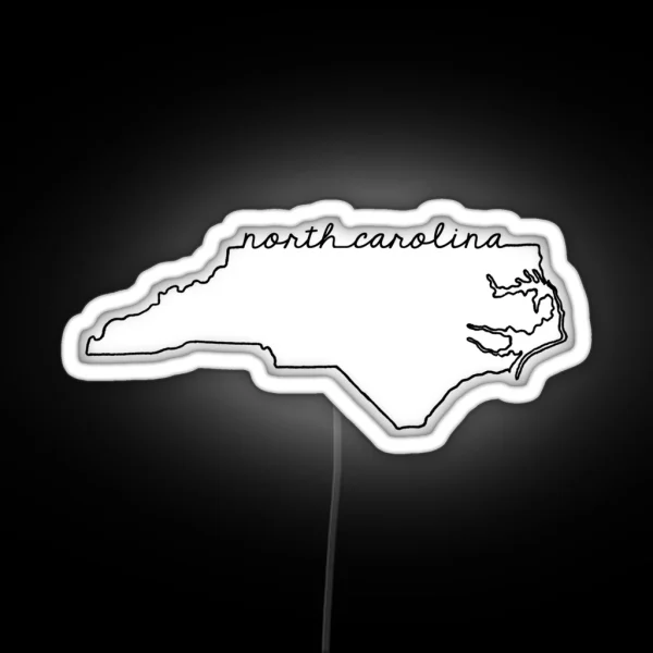 North Carolina State Outline RGB Neon Sign