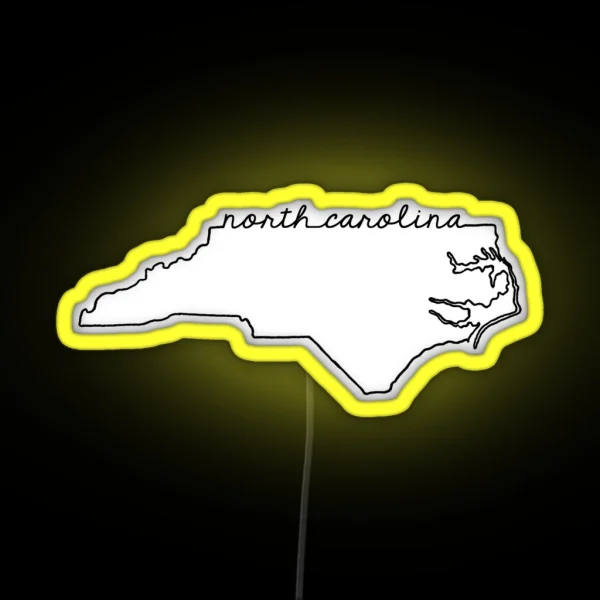 North Carolina State Outline RGB Neon Sign