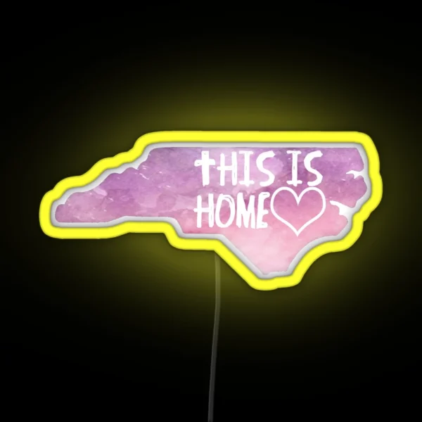 North Carolina This Is Home RGB Neon Sign