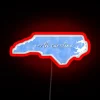 alt="North Carolina tie-dye RGB neon sign
