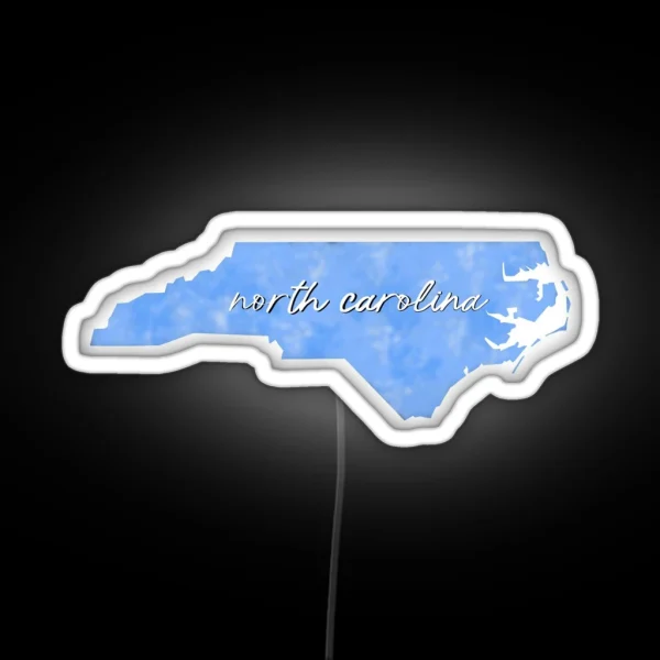 North Carolina Tie Dye RGB Neon Sign