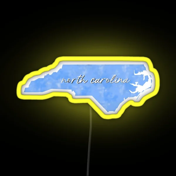 North Carolina Tie Dye RGB Neon Sign