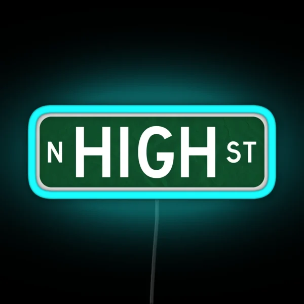 North High Street Sign RGB Neon Sign