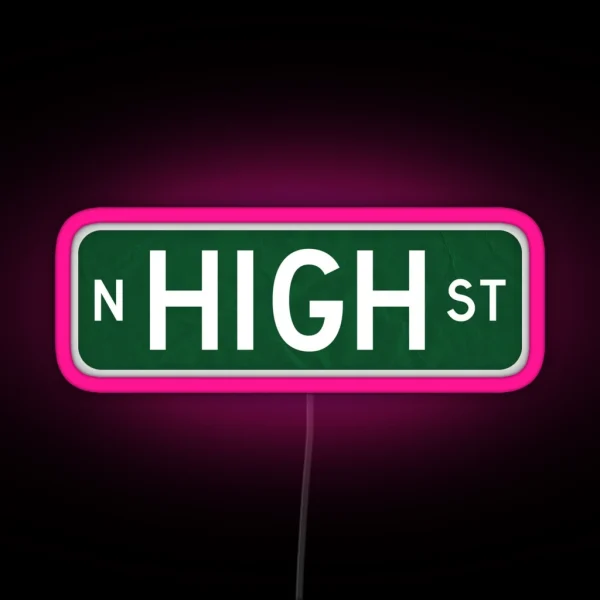 North High Street Sign RGB Neon Sign