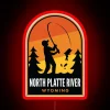 fishing north platte river wyoming rgb neon sign