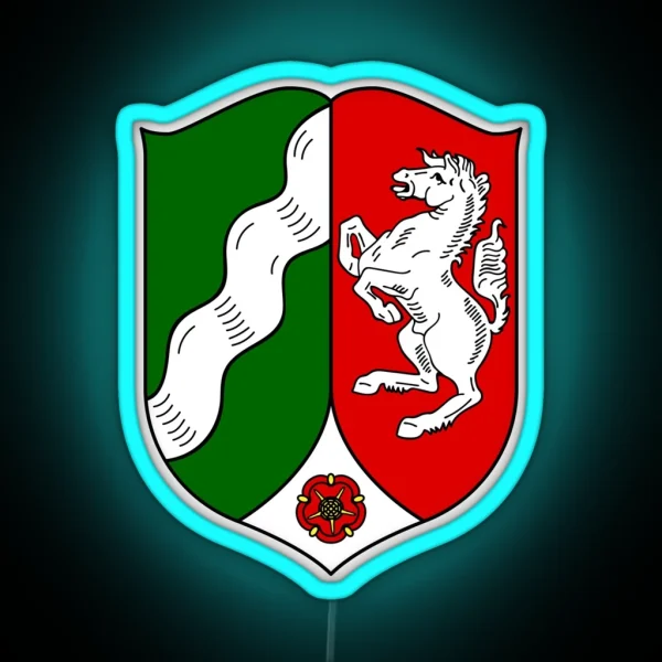 North Rhine Westphalia Coat Of Arms RGB Neon Sign