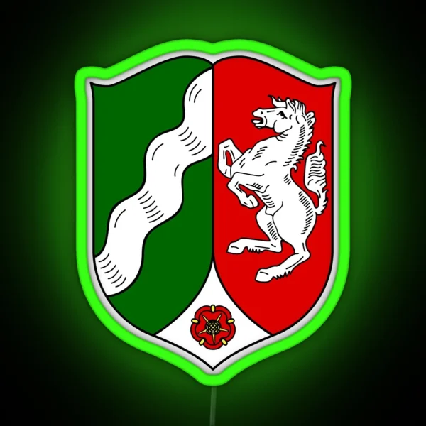 North Rhine Westphalia Coat Of Arms RGB Neon Sign