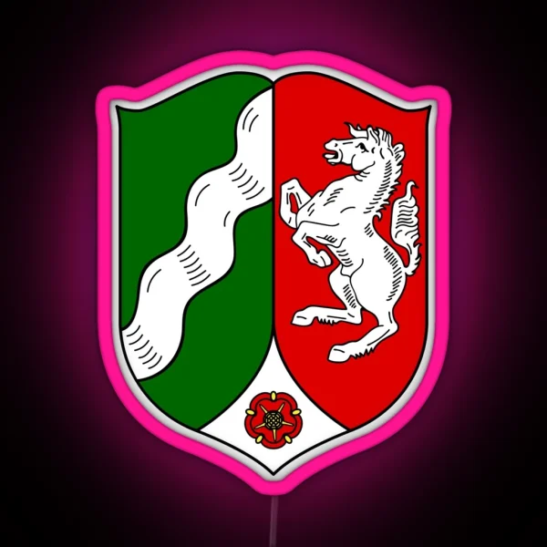 North Rhine Westphalia Coat Of Arms RGB Neon Sign