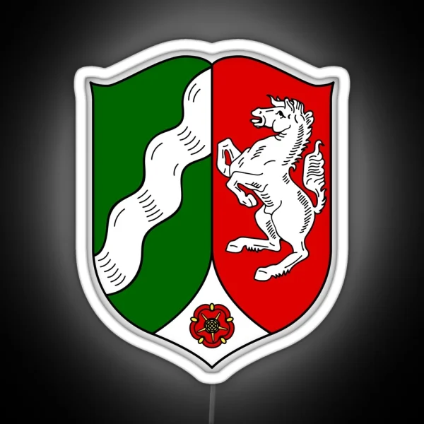 North Rhine Westphalia Coat Of Arms RGB Neon Sign
