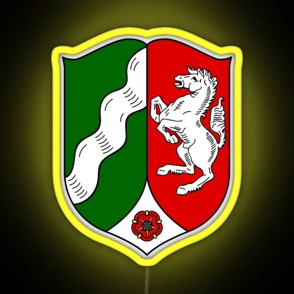 North Rhine Westphalia Coat Of Arms RGB Neon Sign