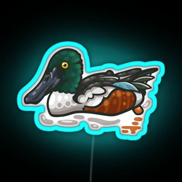 Northern Shoveler RGB Neon Sign