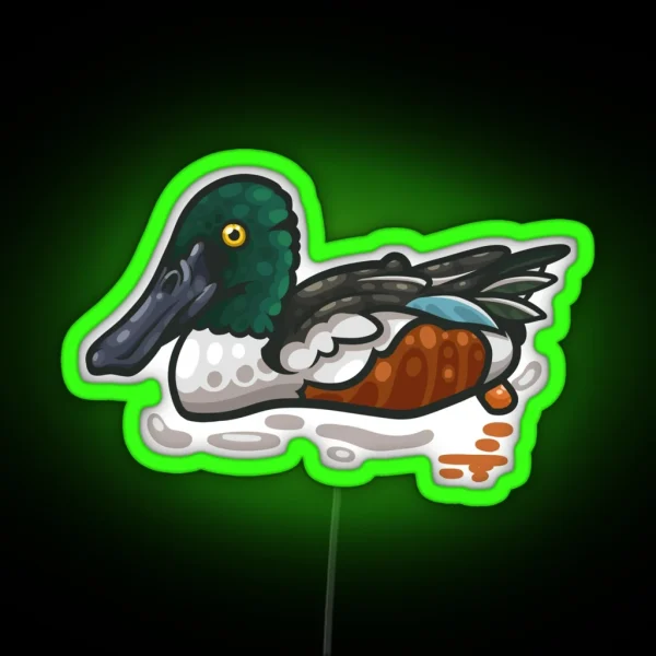 Northern Shoveler RGB Neon Sign