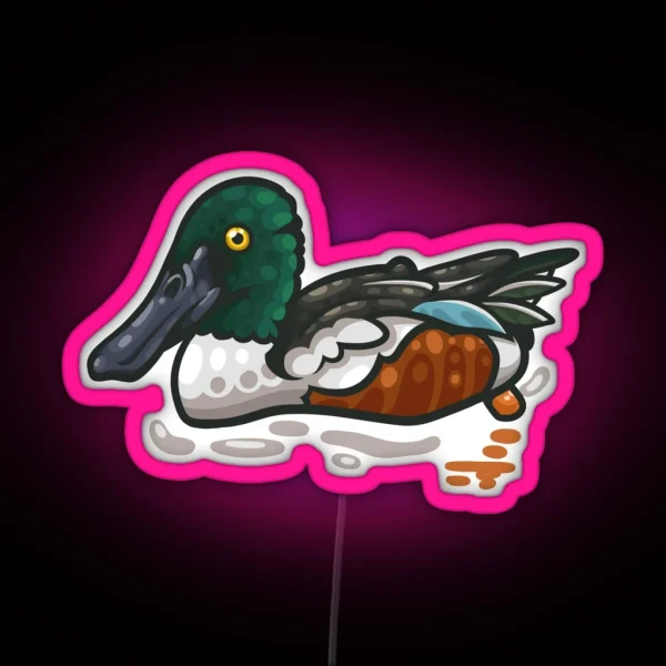 Northern Shoveler RGB Neon Sign