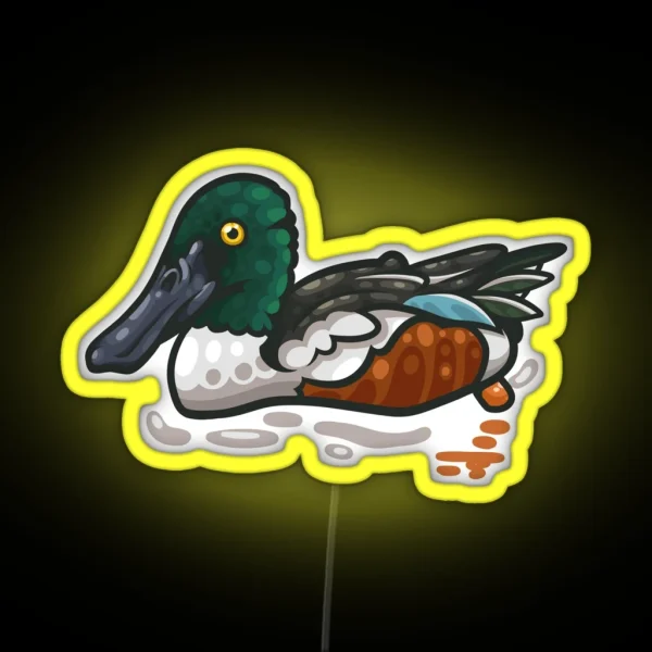 Northern Shoveler RGB Neon Sign