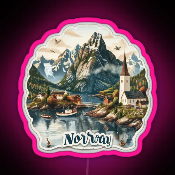 Norway Landscape Led RGB Neon Sign
