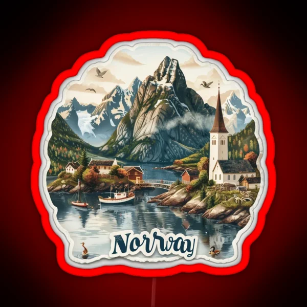 Norway Landscape Led RGB Neon Sign